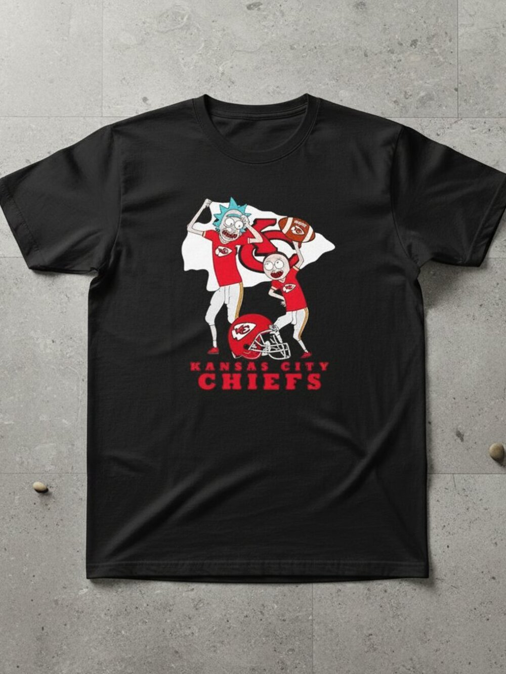 Rick & Morty Kansas City Chiefs Graphic T-Shirt – Funny NFL Crossover Tee